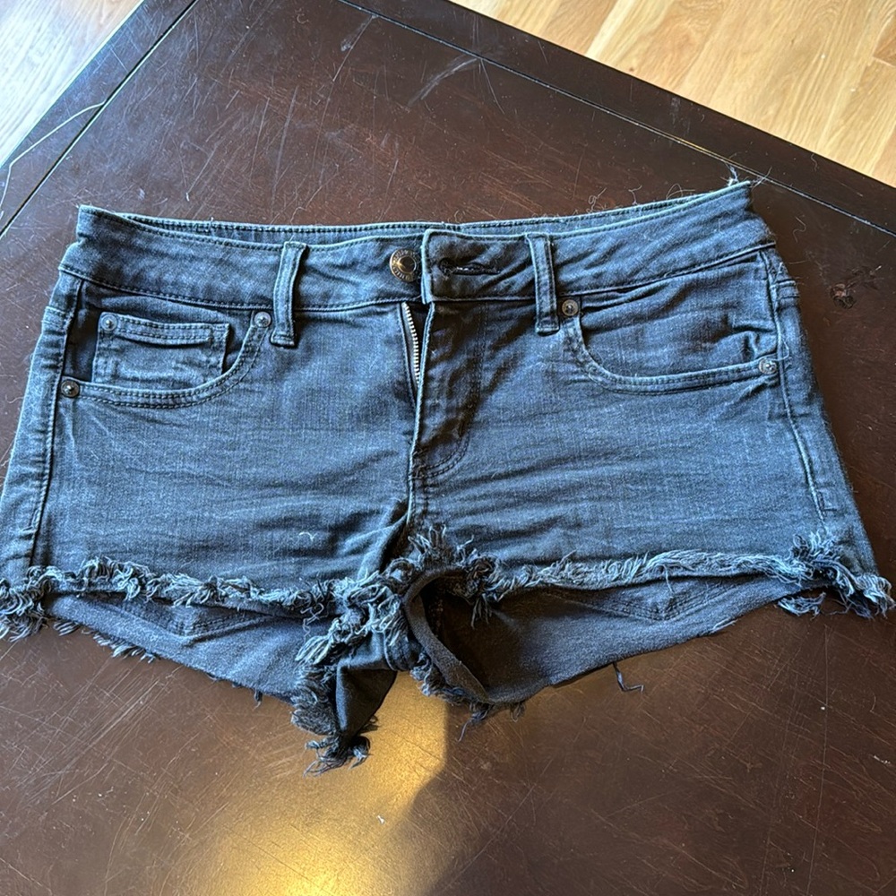 American Eagle Super Low Shortie Jean Shorts